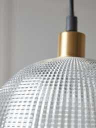 Ribbed Glass Dome - Pendant - thumbnail 3