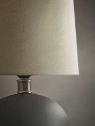 Round Textured Table Lamp - Grey - thumbnail 3