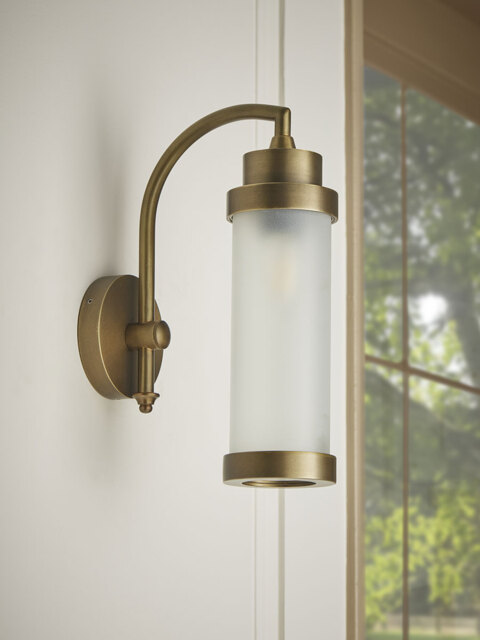 Frosted Pillar Wall Light - image 1