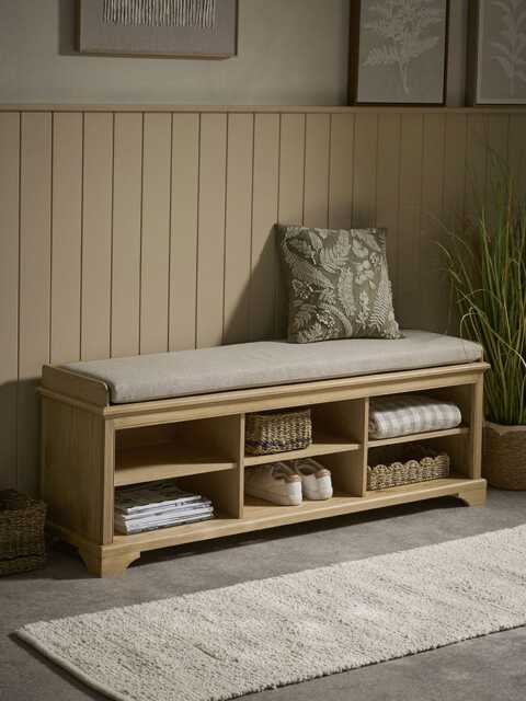 Oak Shoe Storage Bench - image 1