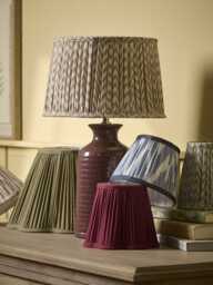 14cm Taupe Chevron Tapered Pleated Shade - thumbnail 5