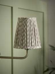 14cm Taupe Chevron Tapered Pleated Shade - thumbnail 1