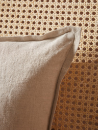 Cotton Linen Square Cushion Cover - Natural - thumbnail 3