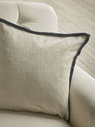 Velvet & Cotton Linen Square Cushion Cover - Steel Blue - thumbnail 5