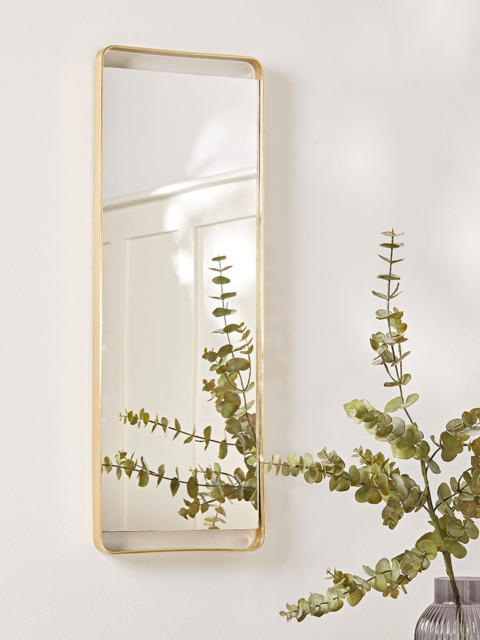 Brass Suspended Frame Wall Mirror - image 1