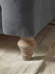 Sarnia Corner Sofa - Soft Grey Opulent Cotton Velvet - thumbnail 2