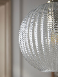Herringbone Glass Pendant - Round - thumbnail 3