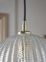 Herringbone Glass Pendant - Round - thumbnail 4