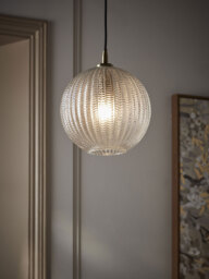 Herringbone Glass Pendant - Round - thumbnail 2