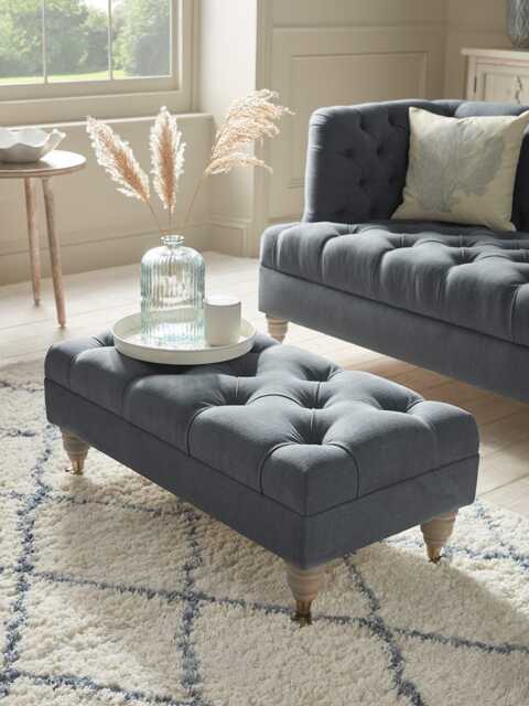 Bodo Large Ottoman - Mink Grey Opulent Cotton Velvet - image 1