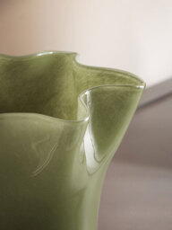 Petal Olive Glass Vase - thumbnail 2