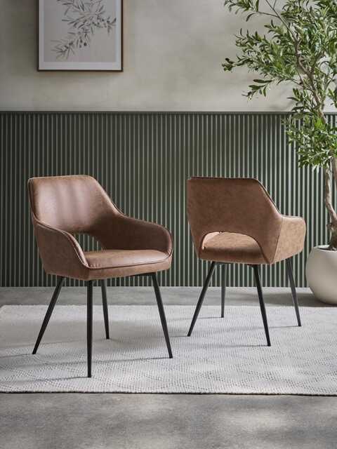Faux Leather Dining Chair - Set of 2 - image 1