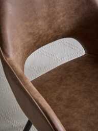 Faux Leather Dining Chair - Set of 2 - thumbnail 2