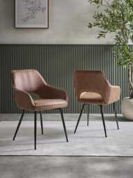 Faux Leather Dining Chair - Set of 2