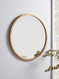 Antique Brass Bevelled Round Mirror - Small - thumbnail 1