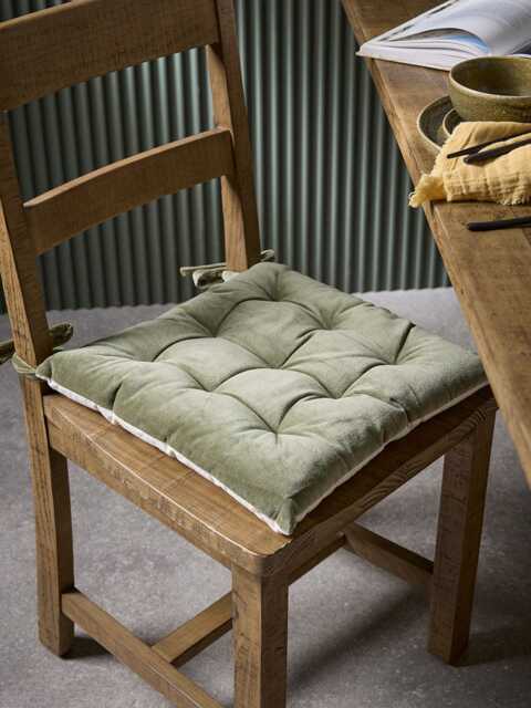 Plush Velvet Seat Pad - Laurel Green - image 1