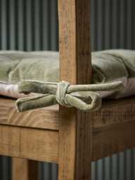 Plush Velvet Seat Pad - Laurel Green - thumbnail 3