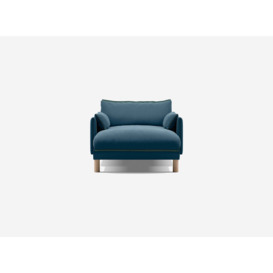 1.5 Seater Chaise Sofa - Teal Velvet - thumbnail 3