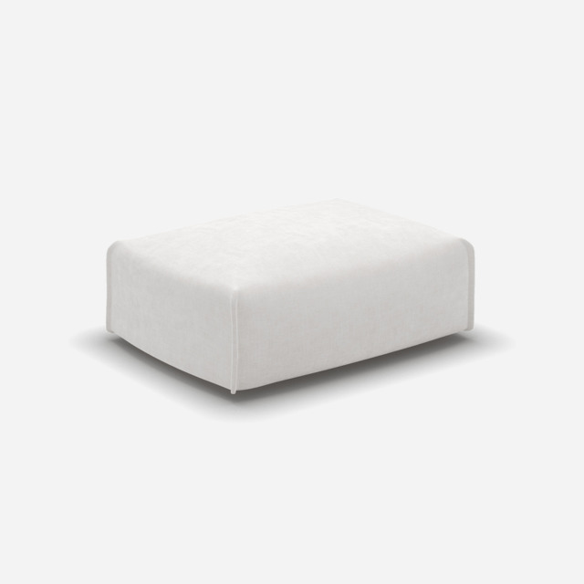 Float Rectangular Ottoman - Natural Cotton - image 1