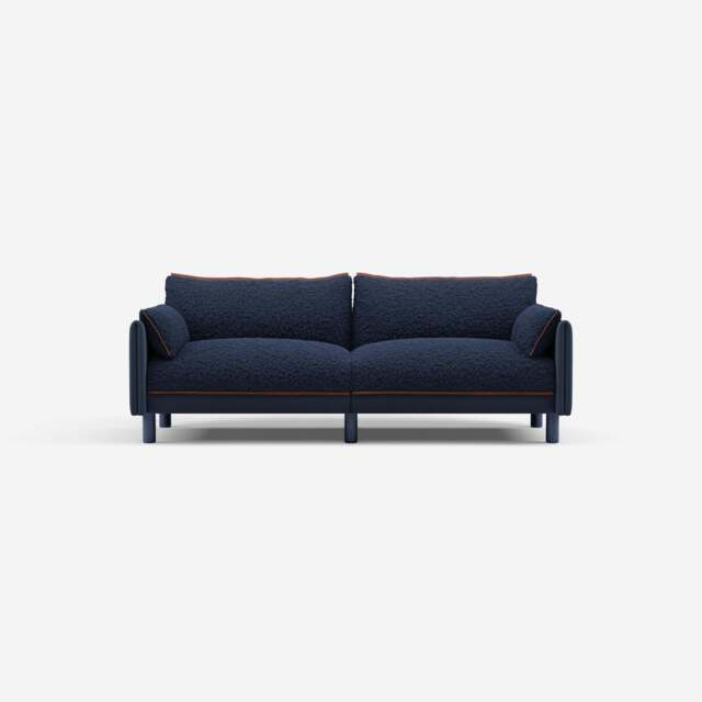 Cozy 3 Seater Sofa - Navy Cotton - image 1