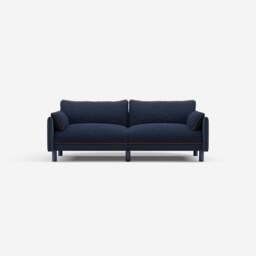 Cozy 3 Seater Sofa - Navy Cotton - thumbnail 1