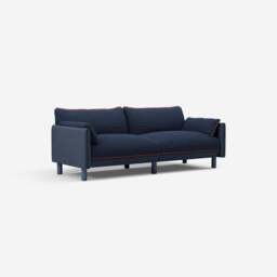 Cozy 3 Seater Sofa - Navy Cotton - thumbnail 4