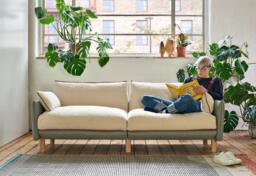 Cozy 3 Seater Sofa - Navy Cotton - thumbnail 6