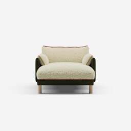 Cozy 1.5 Seater Chaise Sofa - Dark Green Velvet - thumbnail 4