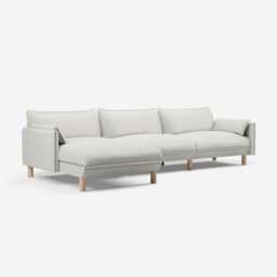 Cozy 5 Seater LH Chaise Sofa - Natural Cotton