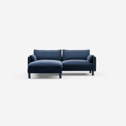 Cozy 3 Seater LH Chaise Sofa - Midnight Blue Velvet - thumbnail 4