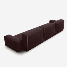 Float 5 Seater Sofa - Dark Brown Velvet - thumbnail 4