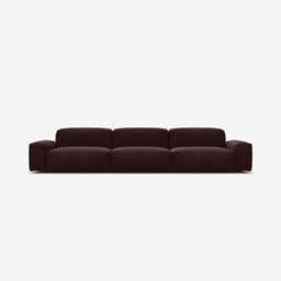 Float 5 Seater Sofa - Dark Brown Velvet