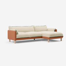 Cozy 4 Seater RH Chaise Sofa - Henna Cotton - thumbnail 1