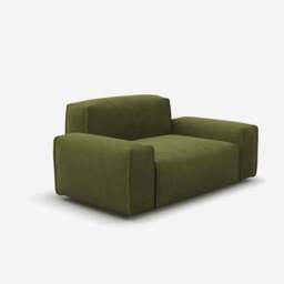 Float 1.5 Seater Sofa - Dark Green Velvet - thumbnail 3