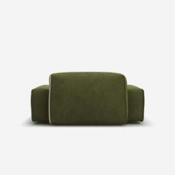 Float 1.5 Seater Chaise Sofa - Dark Green Velvet - thumbnail 4
