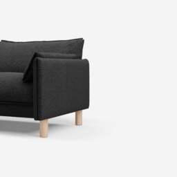 Cozy 3 Seater Sofa - Black Boucle - thumbnail 3