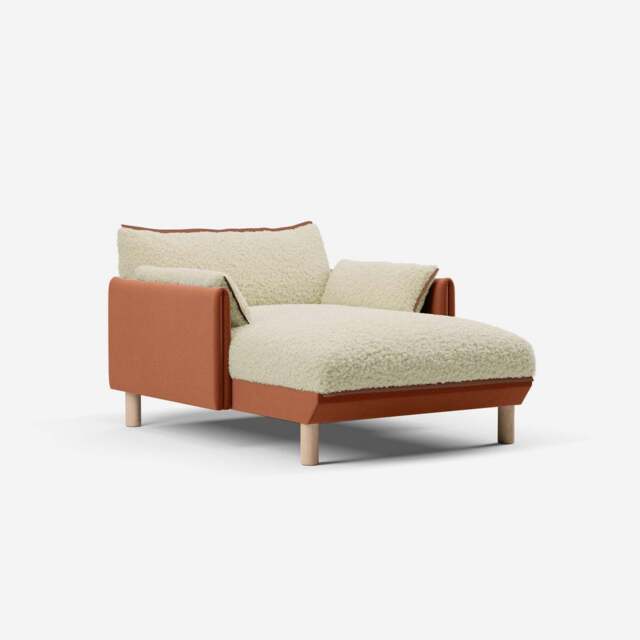 Cozy 1.5 Seater Chaise Sofa - Henna Cotton - image 1