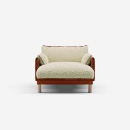 Cozy 1.5 Seater Chaise Sofa - Henna Cotton - thumbnail 4
