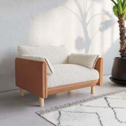 Cozy 1.5 Seater Chaise Sofa - Henna Cotton - thumbnail 2