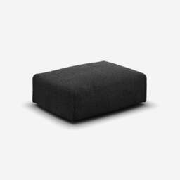 Float Rectangular Ottoman - Black Boucle - thumbnail 1