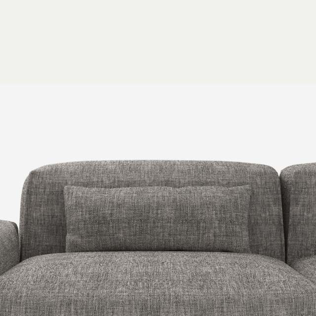 Lumbar Cushions - Salt & Pepper Textured Weave