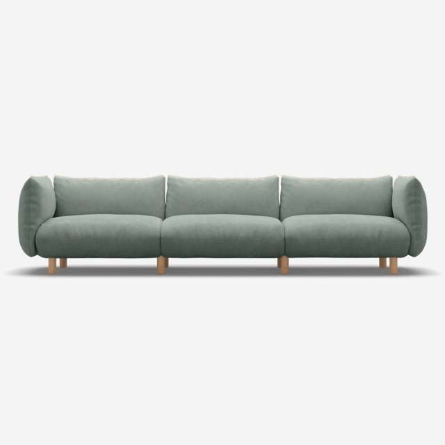 Pillow 5 Seater Sofa - Sage Cotton - image 1