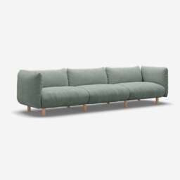 Pillow 5 Seater Sofa - Sage Cotton - thumbnail 3