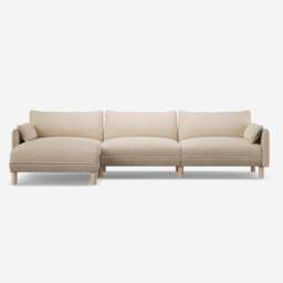 Cozy 5 Seater LH Chaise Sofa - Cream Textured Weave - thumbnail 4