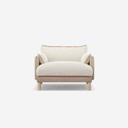 Cozy 1.5 Seater Chaise Sofa - Cream Textured Weave - thumbnail 3