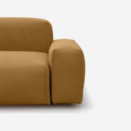 Float 3 Seater RH Chaise Sofa - Ochre Cotton - thumbnail 2