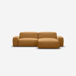 Float 3 Seater RH Chaise Sofa - Ochre Cotton - thumbnail 3