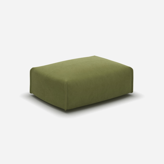 Float Rectangular Ottoman - Dark Green Velvet - image 1