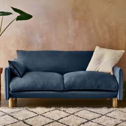 Cozy 2 Seater Sofa - Navy Cotton - thumbnail 2