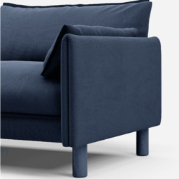 Cozy 2 Seater Sofa - Navy Cotton - thumbnail 3